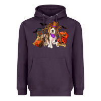 Plum Halloween beagle dog Heavyweight Hoodie - RanaPortraitStore