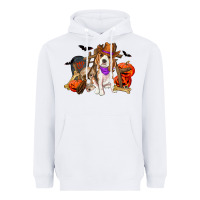 White Halloween beagle dog Heavyweight Hoodie - RanaPortraitStore