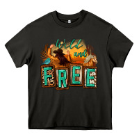 Asphalt wild and free cowgirl horse desert Heavy Core Tee - Zillion Design Studio