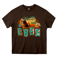 Chocolate Brown wild and free cowgirl horse desert Heavy Core Tee - Zillion Design Studio
