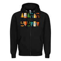 Black custom crayons with pencil Zipper Hoodie - NancyCooperArtShop