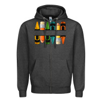 Charcoal Heather custom crayons with pencil Zipper Hoodie - NancyCooperArtShop
