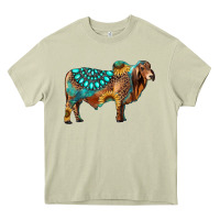 Mossy brahman bull gemstone turquoise and sunflower Heavy Core Tee - RanaPortraitStore