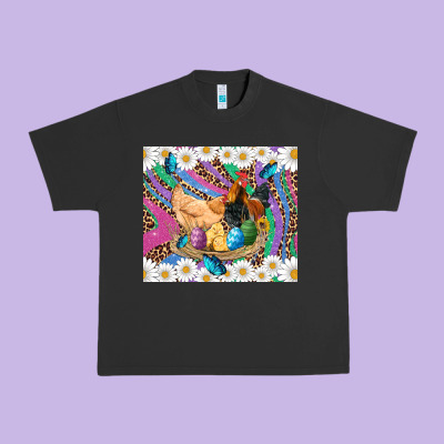 Easter Farm Chicken Chick Rooster Daisys Butterfly Sunflower Eggs Glit Urban Heavy Tee Designed By Artiststas