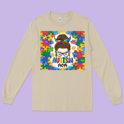 Autism Mom Long Sleeve Tee Designed By Maliassmallbusiness