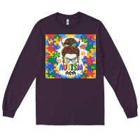 Plum autism mom Long Sleeve Tee - MaliasSmallBusiness