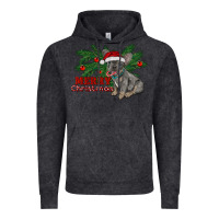 Vintage Black merry christmas french bulldog Vintage Hoodie - RanaPortraitStore