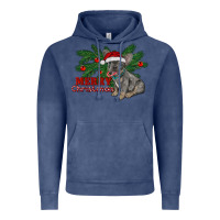 Vintage Denim merry christmas french bulldog Vintage Hoodie - RanaPortraitStore