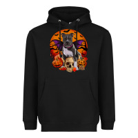 Black halloween pitbull dog Heavyweight Hoodie - RanaPortraitStore