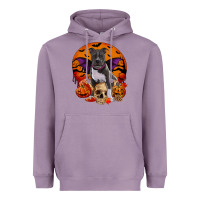 Lavender halloween pitbull dog Heavyweight Hoodie - RanaPortraitStore