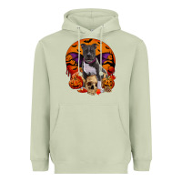 Matcha halloween pitbull dog Heavyweight Hoodie - RanaPortraitStore