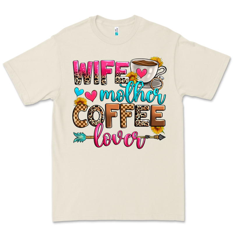 Wife Mother Coffee Lover Premium Tee by Zillion Design Studio | Teevron