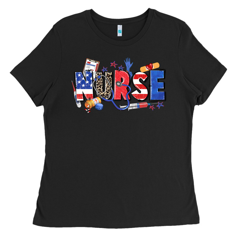 American Nurse Ladies Tee by Zillion Design Studio | Teevron
