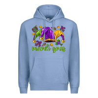 Colony Blue Mardi Gras with jester Premium Hoodie - NancyCooperArtShop