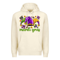 Sandshell Mardi Gras with jester Premium Hoodie - NancyCooperArtShop