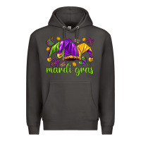 Smoke Mardi Gras with jester Premium Hoodie - NancyCooperArtShop