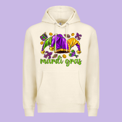Mardi Gras With Jester Premium Hoodie Designed By Nancycooperartshop