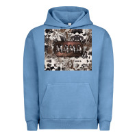 Pigment Pebble Blue mama cowhide cowgirl Urban Hoodie - CowGirlArtShop
