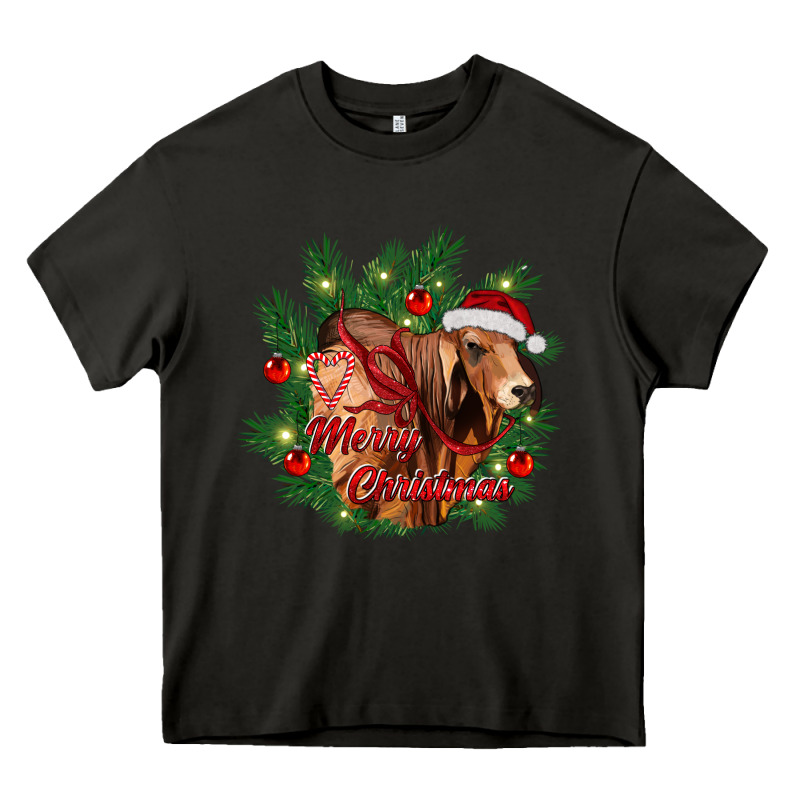 Merry Christmas Brahman Bull Heavy Core Tee by RanaPortraitStore | Teevron