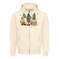 Sandshell christmas coffee and book Zipper Hoodie - MaliasSmallBusiness