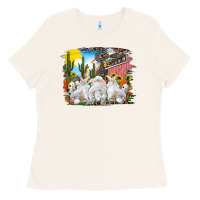 Bone Easter Farm With Bunnies Ladies Tee - RanaPortraitStore