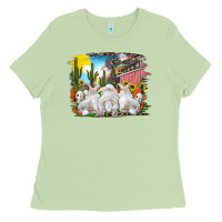 Matcha Easter Farm With Bunnies Ladies Tee - RanaPortraitStore