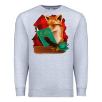 Heather Grey Fox with Coffee Premium Sweatshirt - Bettercallsaul
