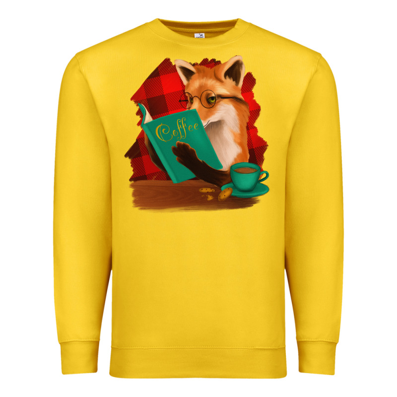 Fox With Coffee Premium Sweatshirt by Bettercallsaul | Teevron