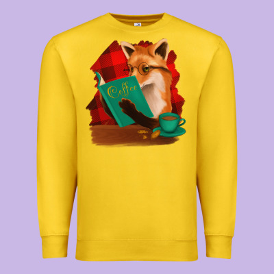Fox With Coffee Premium Sweatshirt Designed By Bettercallsaul