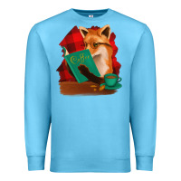 Ocean Blue Fox with Coffee Premium Sweatshirt - Bettercallsaul