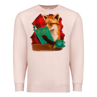 Pale Pink Fox with Coffee Premium Sweatshirt - Bettercallsaul