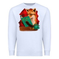 White Fox with Coffee Premium Sweatshirt - Bettercallsaul