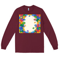 Burgundy autism Long Sleeve Tee - MaliasSmallBusiness
