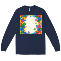 Navy autism Long Sleeve Tee - MaliasSmallBusiness