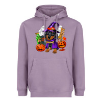 Lavender Halloween dachshund puppy dog Heavyweight Hoodie - RanaPortraitStore