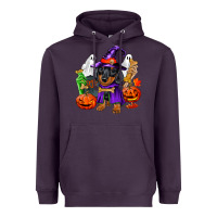 Plum Halloween dachshund puppy dog Heavyweight Hoodie - RanaPortraitStore