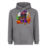 Storm Halloween dachshund puppy dog Heavyweight Hoodie - RanaPortraitStore