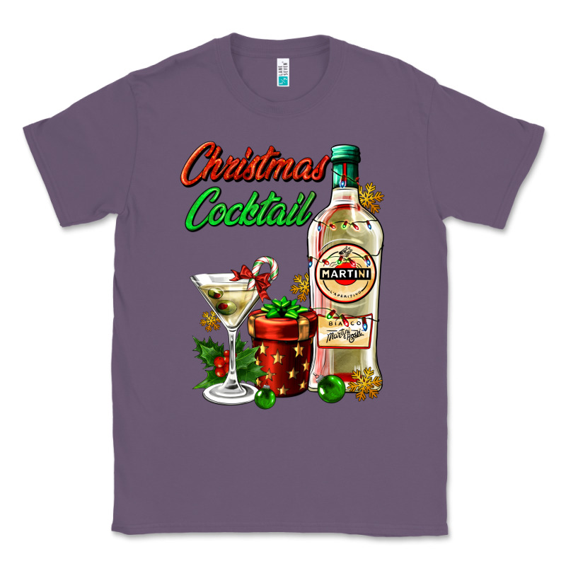 Christmas Cocktail Martini And Gift Classic Tee by AdoDesignShop | Teevron