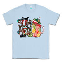 Dusty Blue Sweet Summer Time Classic Tee - CowhideDigitalArt