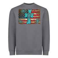 Storm flag and turquoise cross Heavyweight Sweatshirt - AdoDesignShop