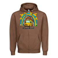 Chestnut bus driver rainbow Zipper Hoodie - NancyCooperArtShop