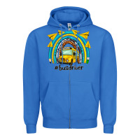 True Royal bus driver rainbow Zipper Hoodie - NancyCooperArtShop