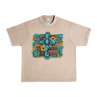 French Oak western gemstone cross sunflowers serape leopard glitter Urban Heavy Tee - Artiststas