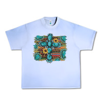 Grape Ice western gemstone cross sunflowers serape leopard glitter Urban Heavy Tee - Artiststas