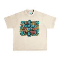 Sandshell western gemstone cross sunflowers serape leopard glitter Urban Heavy Tee - Artiststas