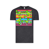 Vintage Black margarita serape seamless pattern Vintage Tee - BundleAndBundleShop