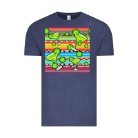 Vintage Denim margarita serape seamless pattern Vintage Tee - BundleAndBundleShop