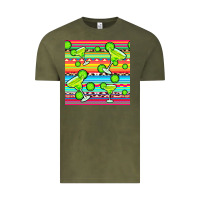 Vintage Olive margarita serape seamless pattern Vintage Tee - BundleAndBundleShop