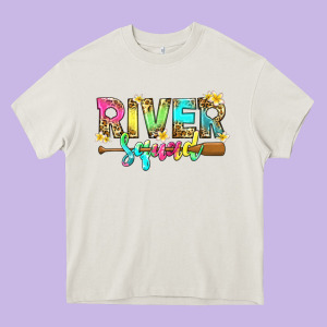River Squad With Leopard Heavy Core Tee Designed By Texasbilliewilder