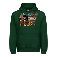 Forest Green One nation under god 4th of july Urban Hoodie - HowdyJamesFarm